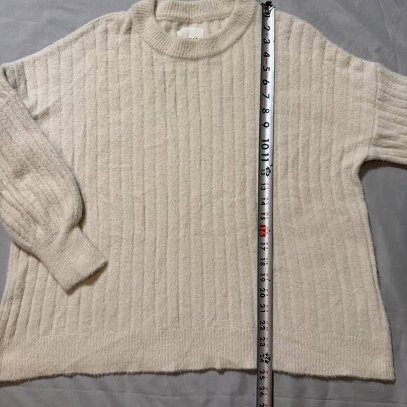 Aerie Cream, Ribbed, Sweater- S - Picture 5 of 7